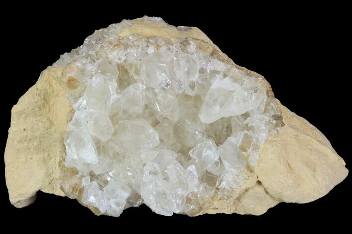 Fluorescent Calcite Geode In Sandstone - Morocco #89683